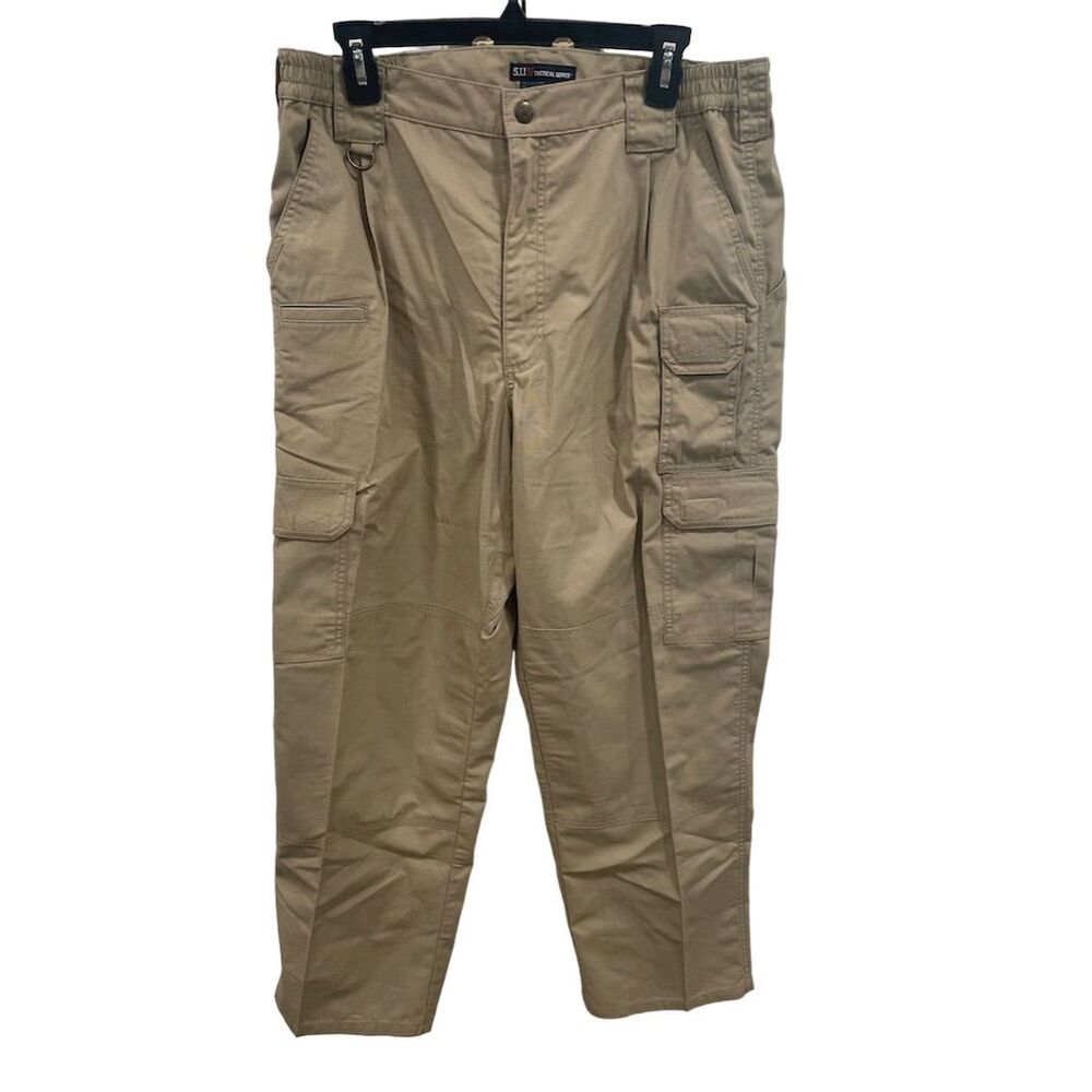 5.11 Tactical Men's Cargo Pants Khaki Beige‎ Size 36x30 Multiple Pockets AK48